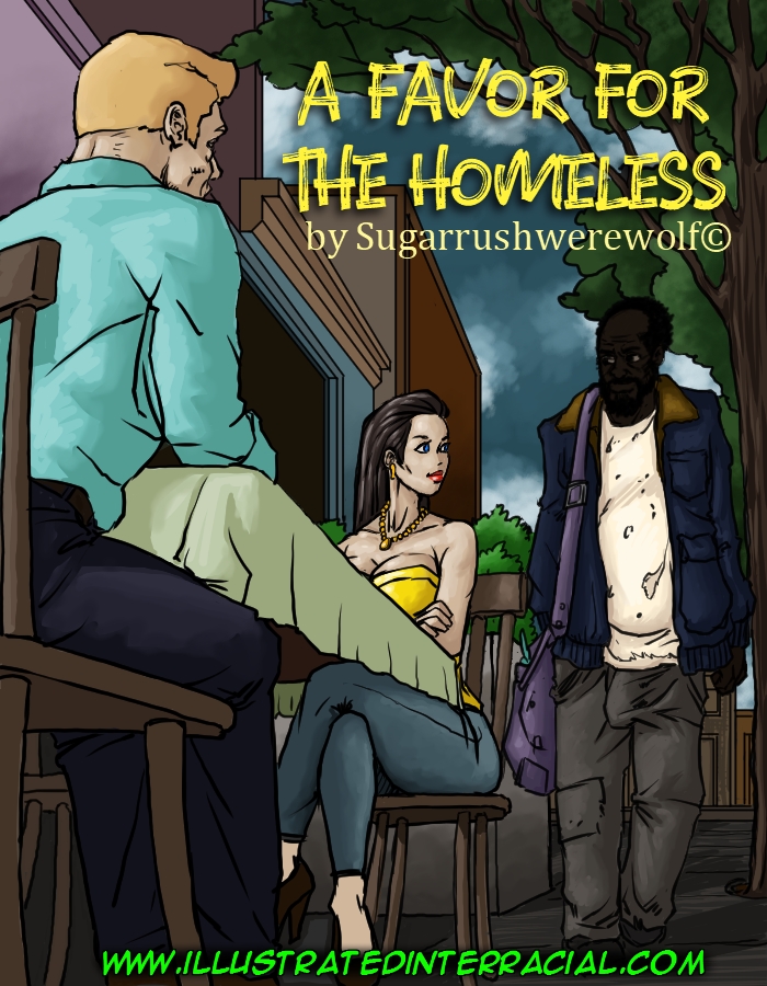 Interracial Comic Porn - illustrated interracial - A Favor For The Homeless | Porn Comics
