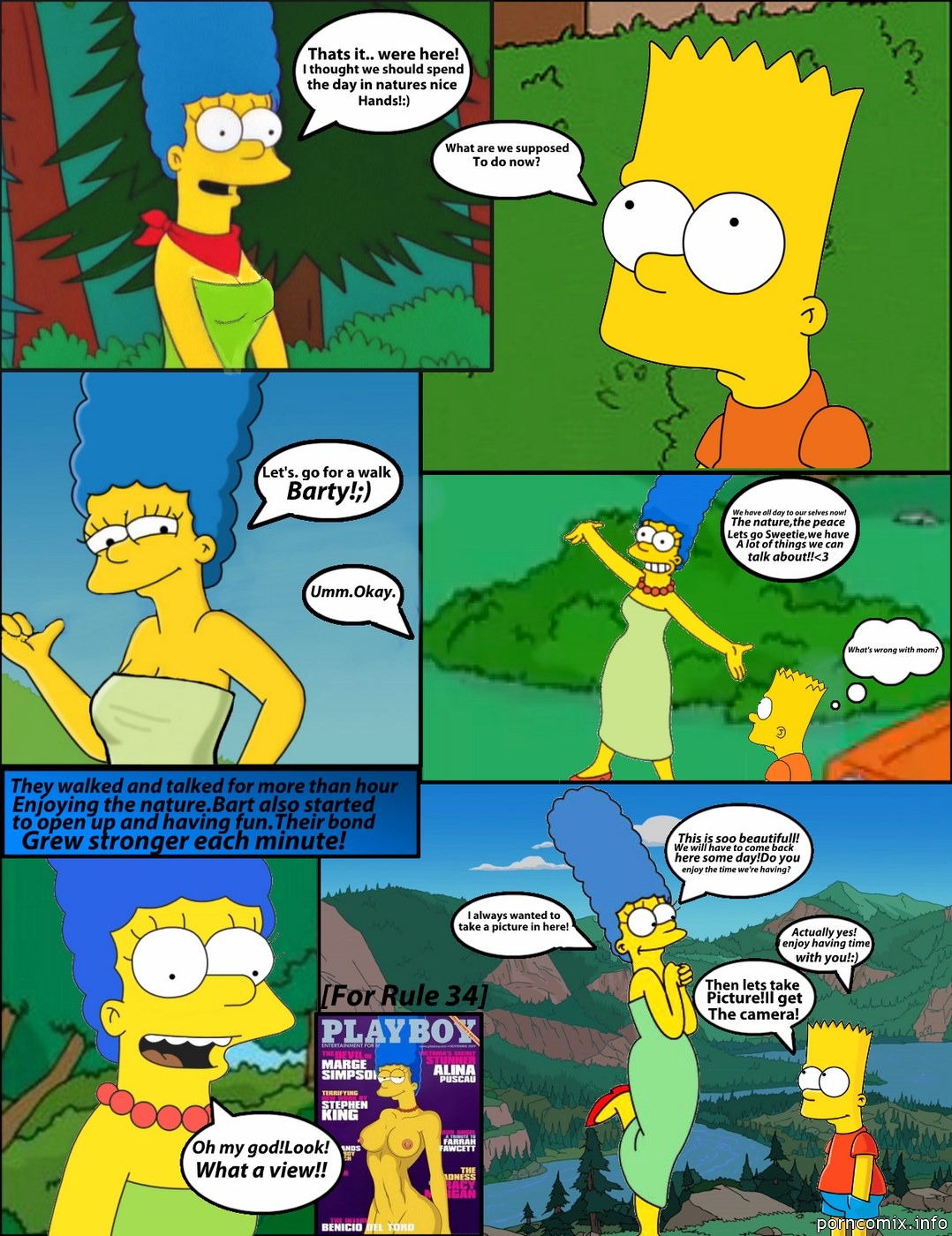 Marge bart simpson forest porn comic