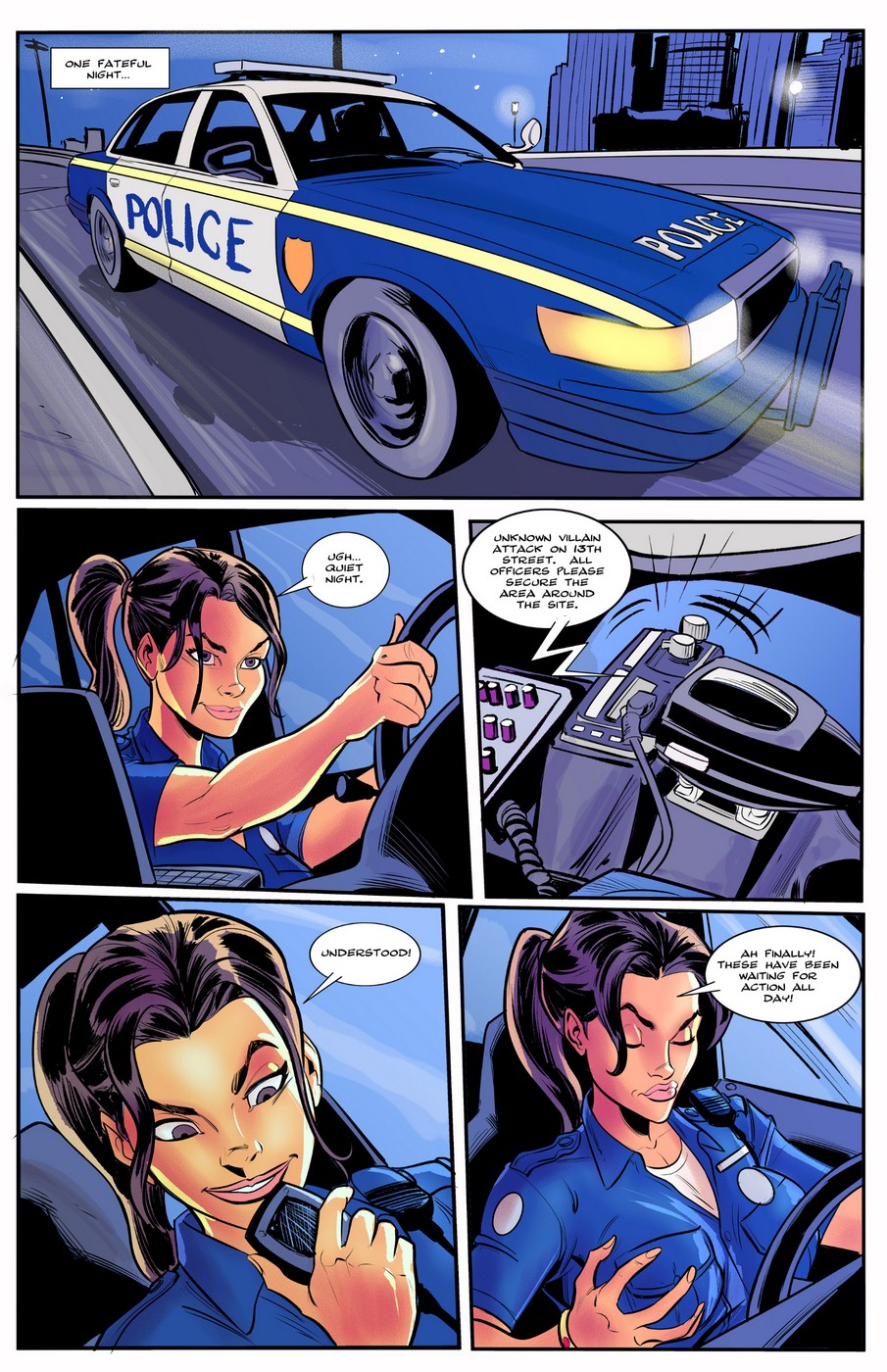 Police Officer Boob Comic - Bot Comics - Super BEro vs. Boobpire 1 | Porn Comics