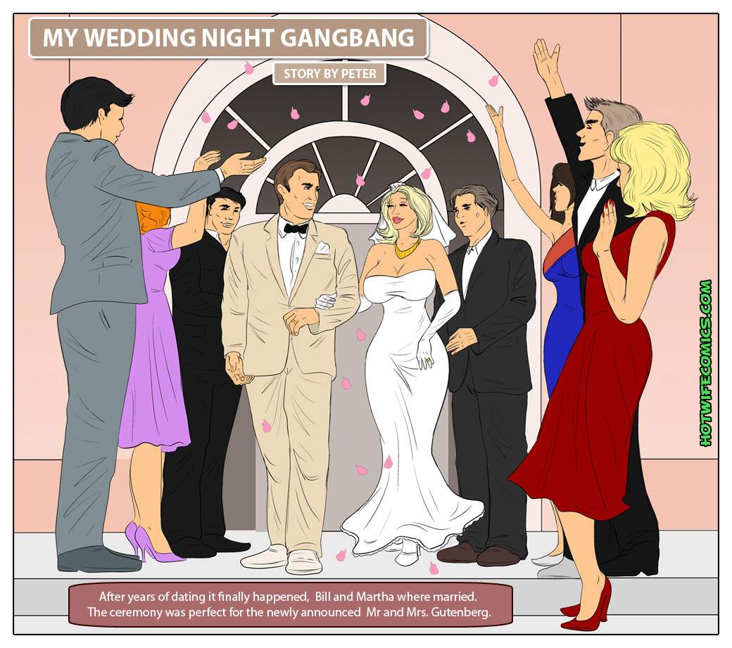 Hotwifecomics - My wedding night gangbang | Porn Comics