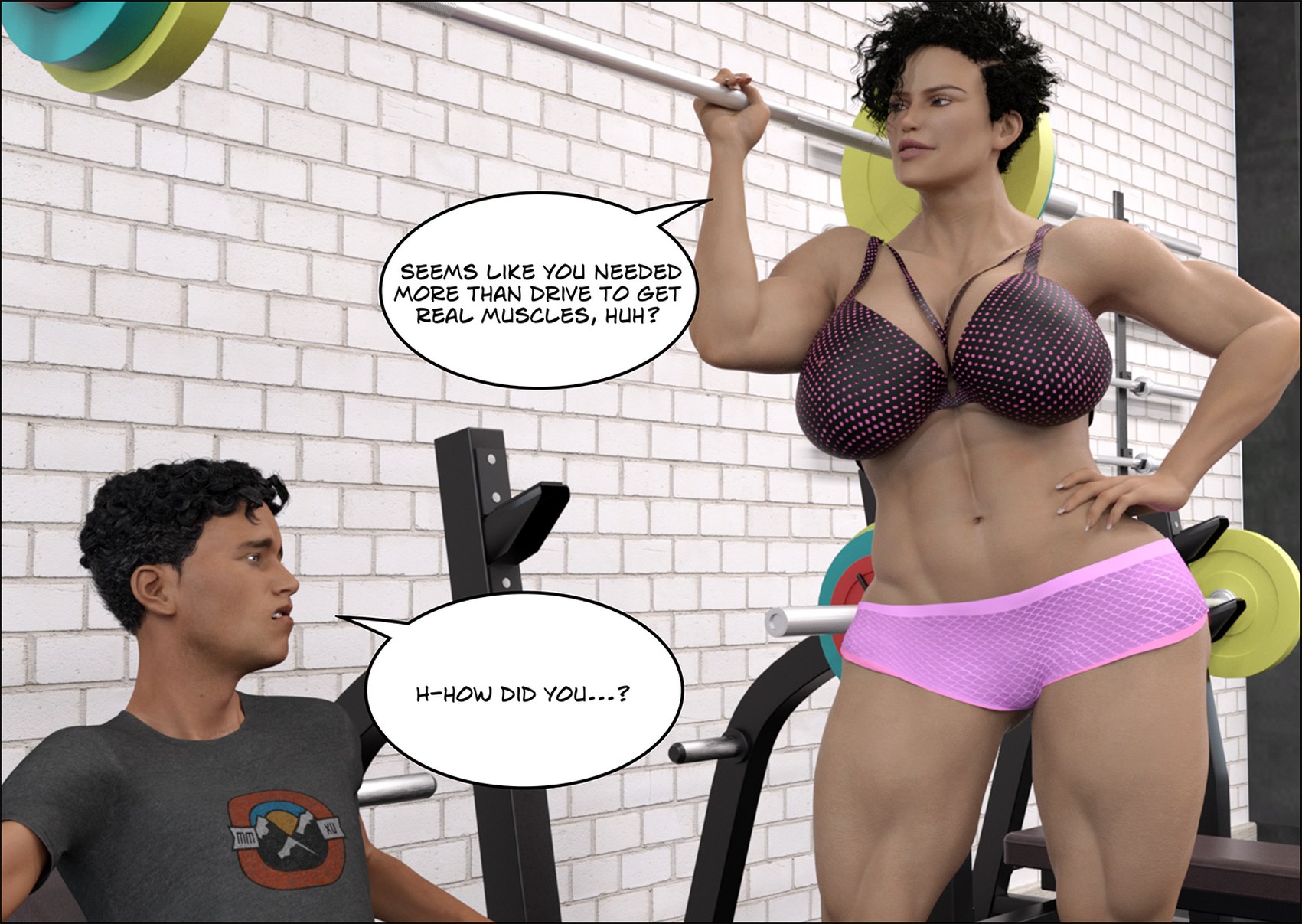BacchusComics - Gym Attribute Theft Porn Comics.