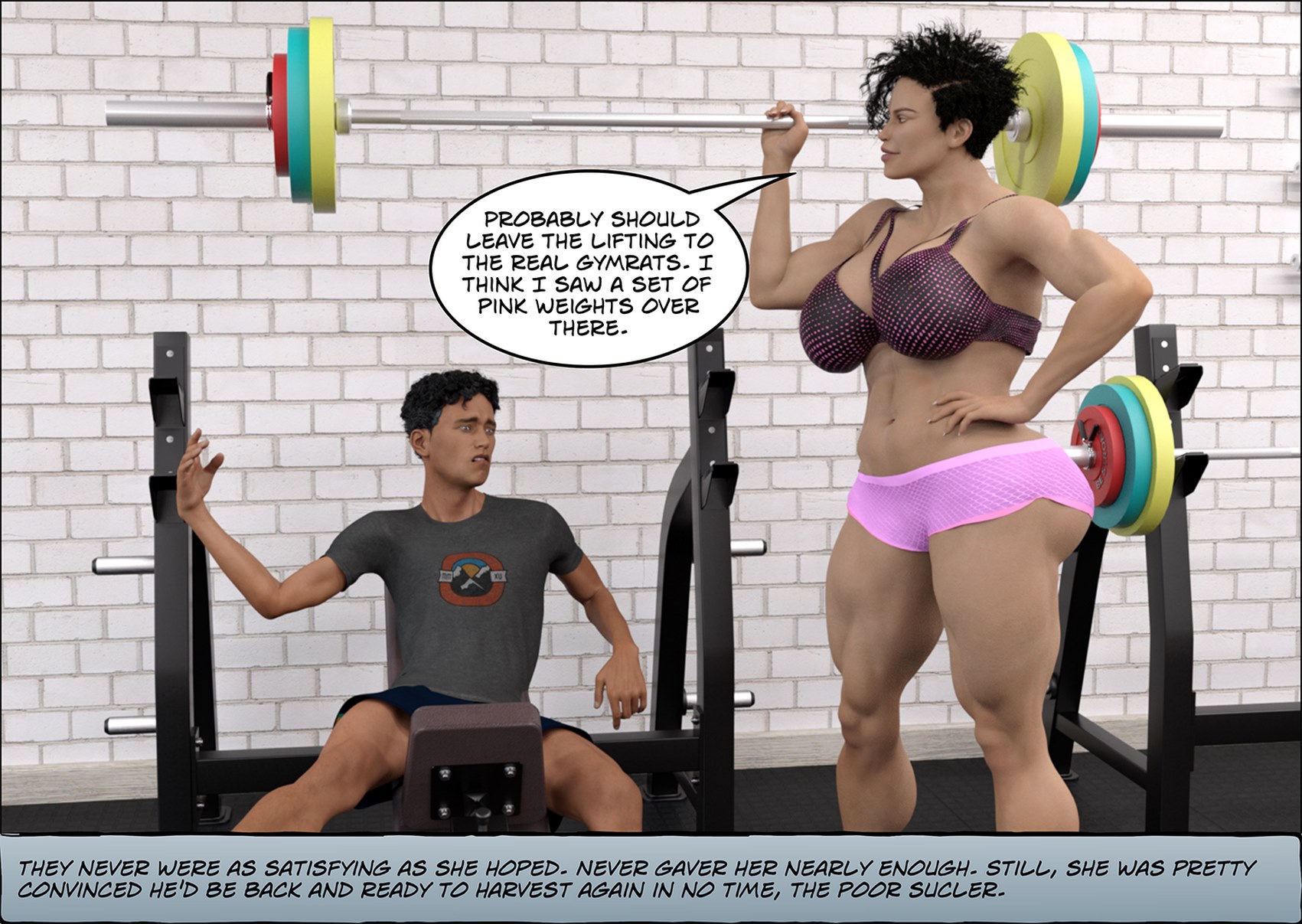 BacchusComics - Gym Attribute Theft Porn Comics.