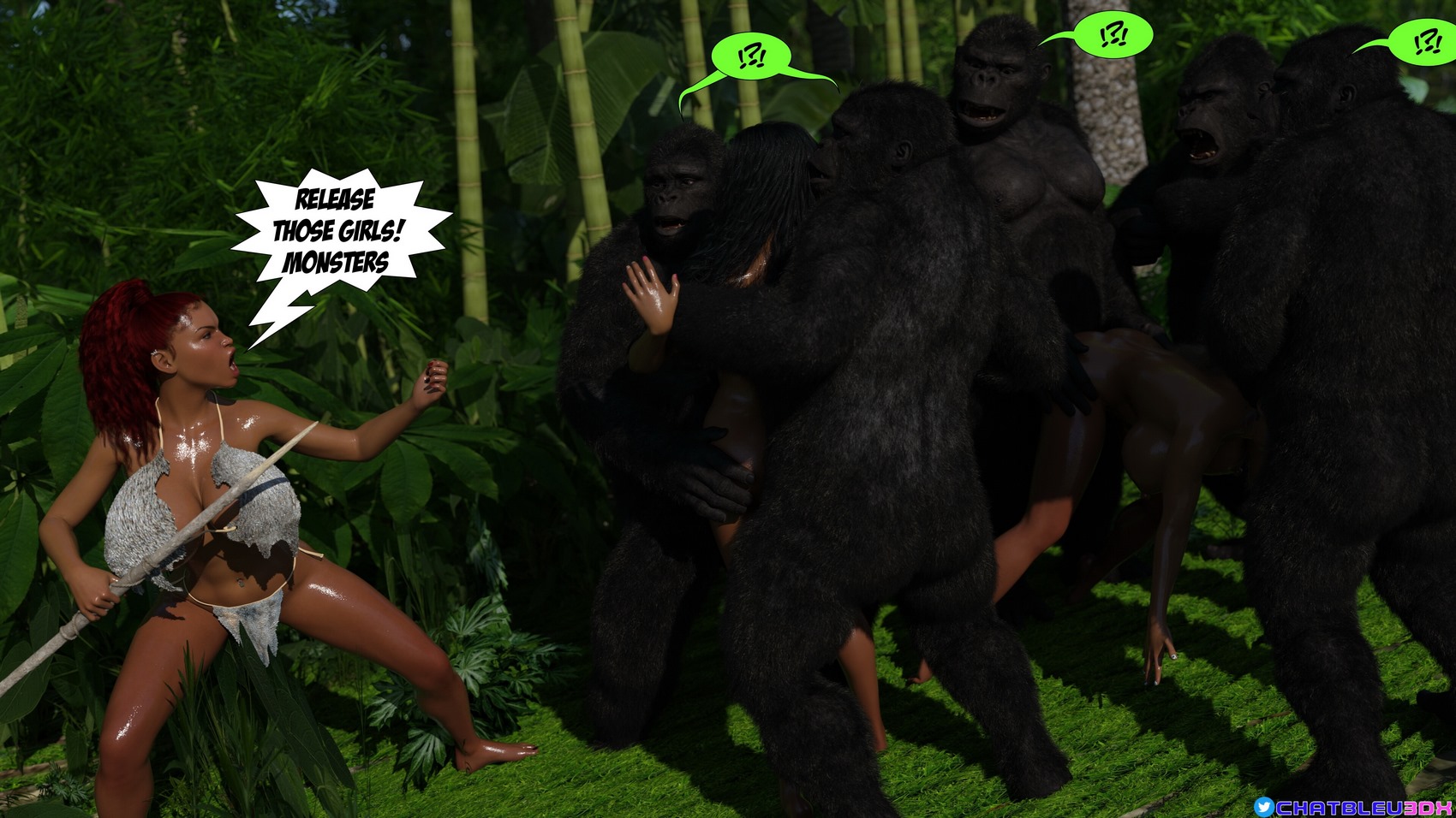 Girl And Gorilla Sex Bf - ChatBleu - Gorillas World part 2 | Porn Comics